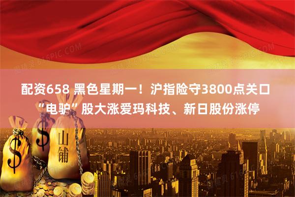 配资658 黑色星期一！沪指险守3800点关口 “电驴”股大涨爱玛科技、新日股份涨停
