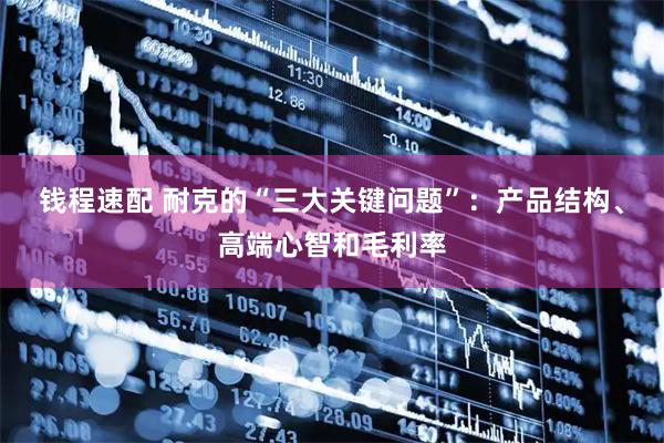 钱程速配 耐克的“三大关键问题”：产品结构、高端心智和毛利率
