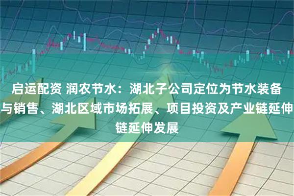启运配资 润农节水：湖北子公司定位为节水装备制造与销售、湖北区域市场拓展、项目投资及产业链延伸发展