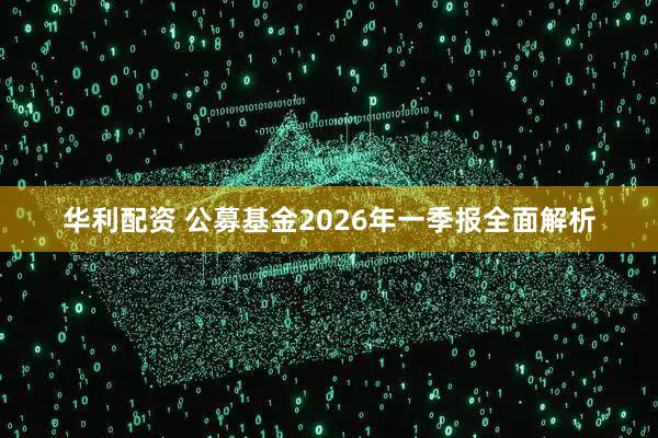 华利配资 公募基金2026年一季报全面解析