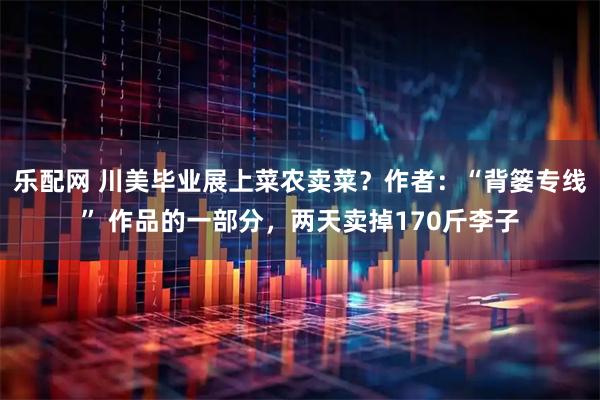 乐配网 川美毕业展上菜农卖菜？作者：“背篓专线” 作品的一部分，两天卖掉170斤李子