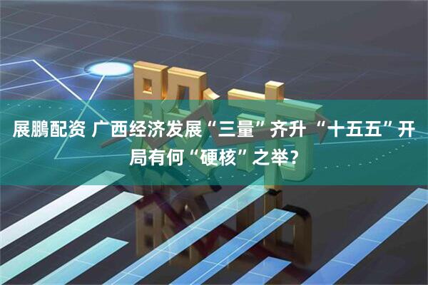 展鵬配资 广西经济发展“三量”齐升 “十五五”开局有何“硬核”之举？