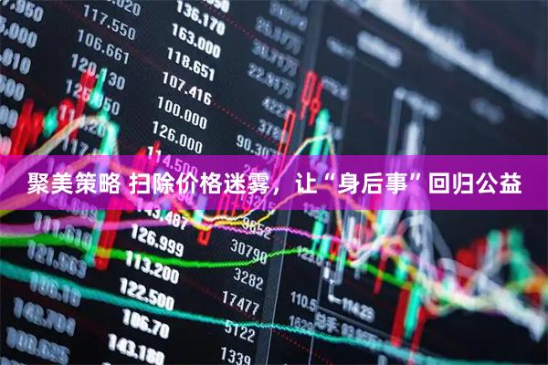 聚美策略 扫除价格迷雾，让“身后事”回归公益