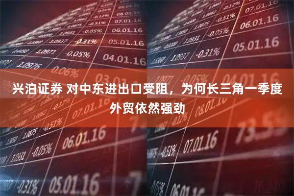 兴泊证券 对中东进出口受阻，为何长三角一季度外贸依然强劲